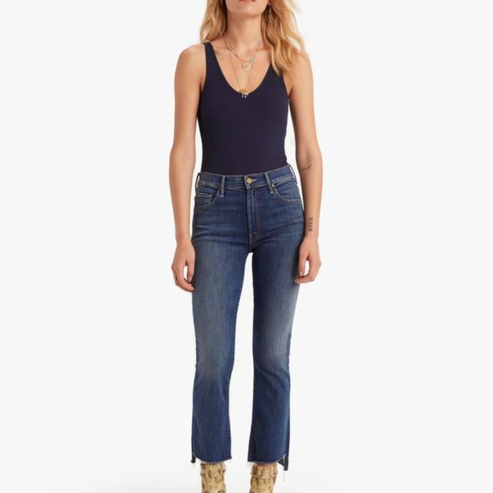 MOTHER DENIM | Insider Crop Step Fray Jeans